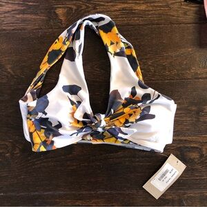 🌻NWT Albion Sunflower Top Knot Swim Bikini Top XS